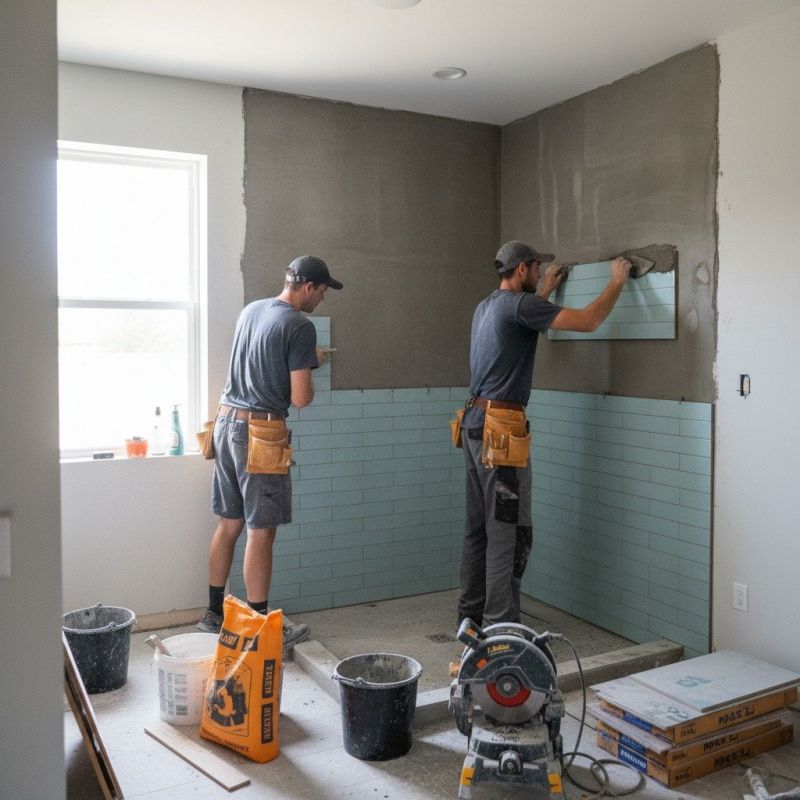 Our team working on Bathroom Remodeling projects in Waynesville, OH